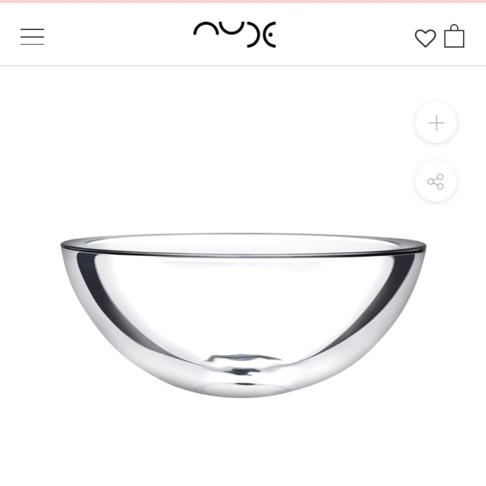 Nude brand Turkish glass bowl (Essence) Clear